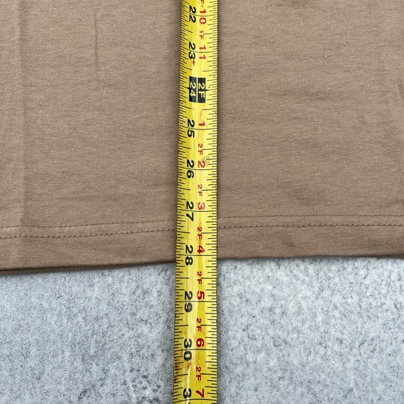 Vintage 90s Style Light Brown Funny Cartoon Hunting Gun Graphic Cotton T-Shirt - Picture 3 of 8